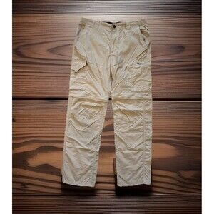 Columbia Mens Omni-Shade Convertible Cargo Pants 32x32 Khaki Fishing Hiking